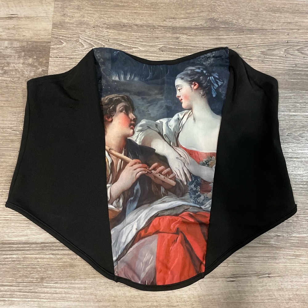 Artistic Black Corset Top
